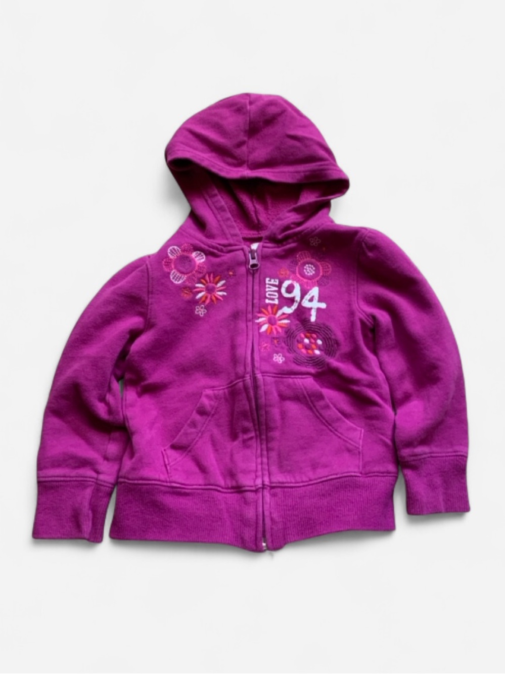 Old Navy Zip-Up Hooded Sweatshirt Girls 3T